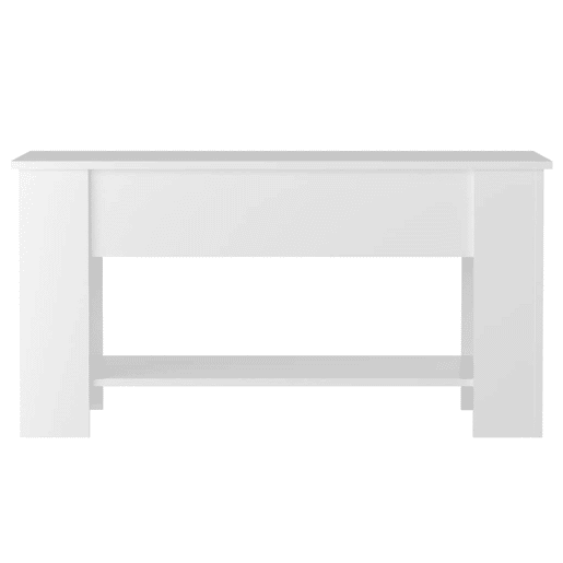 Mesa de Centro, Mesa baixa, 101x49x52 cm madeira processada branco brilhante