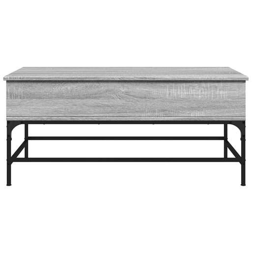 Mesa de Centro, Mesa baixa, 100x50x45cm derivados madeirametal cinza sonoma
