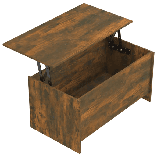 Mesa de Centro, Mesa baixa, 102x55,5x52,5cm madeira processada carvalho fumado