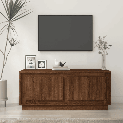 Mesa de Centro, Mesa baixa, 102x50x44 cm derivados madeira carvalho castanho
