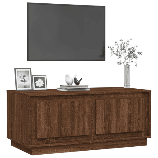 Mesa de Centro, Mesa baixa, 102x50x44 cm derivados madeira carvalho castanho