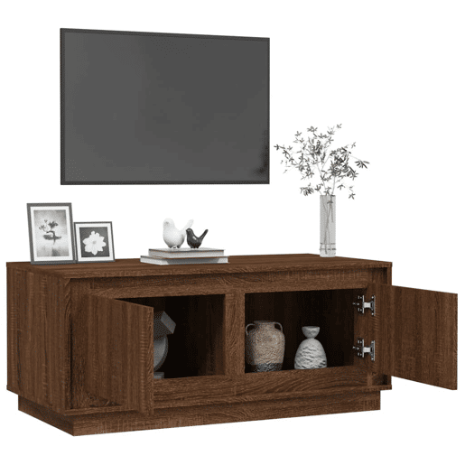 Mesa de Centro, Mesa baixa, 102x50x44 cm derivados madeira carvalho castanho