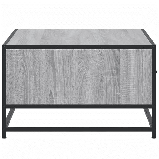 Mesa de Centro, Mesa baixa, 90x57x35 cm deriv. madeirametal cinzento sonoma