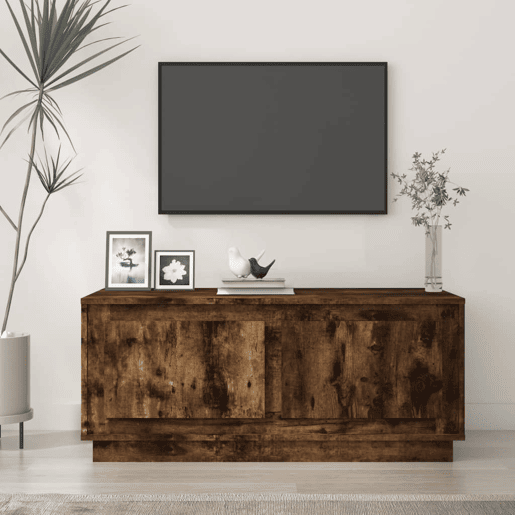 Mesa de Centro, Mesa baixa, 102x50x44 cm derivados madeira carvalho fumado