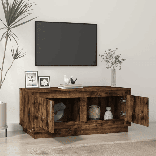 Mesa de Centro, Mesa baixa, 102x50x44 cm derivados madeira carvalho fumado