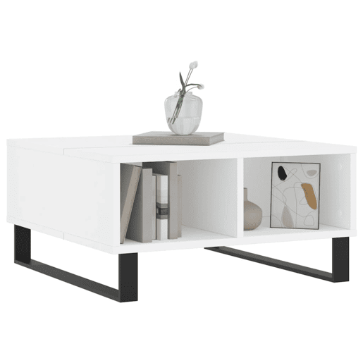 Mesa de Centro, Mesa baixa, 60x60x30 cm derivados de madeira branco