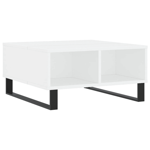 Mesa de Centro, Mesa baixa, 60x60x30 cm derivados de madeira branco