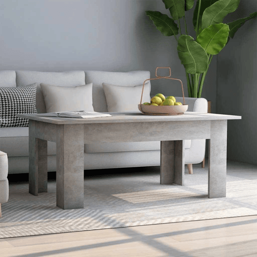 Mesa de Centro, Mesa baixa, 100x60x42 cm derivados madeira cinzento cimento