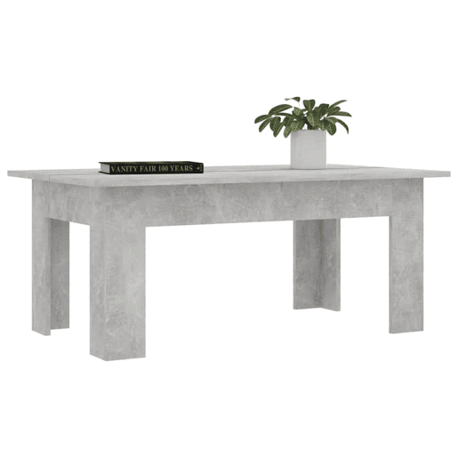 Mesa de Centro, Mesa baixa, 100x60x42 cm derivados madeira cinzento cimento