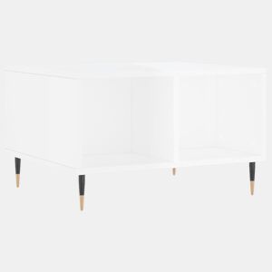 Mesa de Centro, Mesa baixa, 60x50x36,5 cm derivados madeira branco brilhante