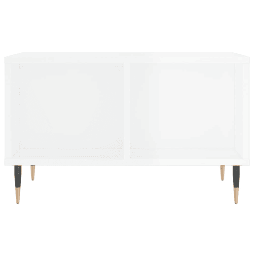 Mesa de Centro, Mesa baixa, 60x50x36,5 cm derivados madeira branco brilhante