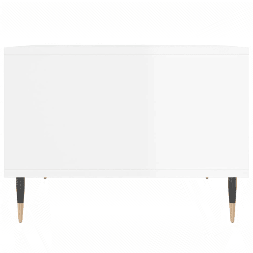 Mesa de Centro, Mesa baixa, 60x50x36,5 cm derivados madeira branco brilhante
