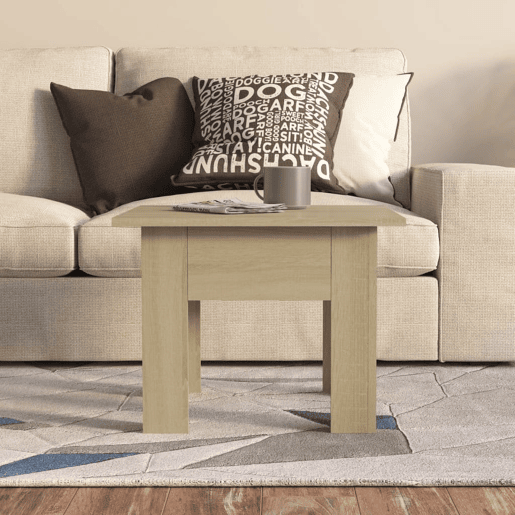 Mesa de Centro, Mesa baixa, 55x55x42 cm aglomerado cor carvalho sonoma