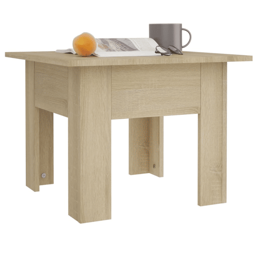Mesa de Centro, Mesa baixa, 55x55x42 cm aglomerado cor carvalho sonoma
