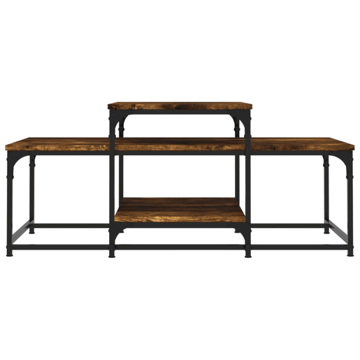 Mesa de Centro, Mesa baixa, 102x60x45 cm derivados madeira carvalho fumado