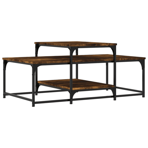 Mesa de Centro, Mesa baixa, 102x60x45 cm derivados madeira carvalho fumado
