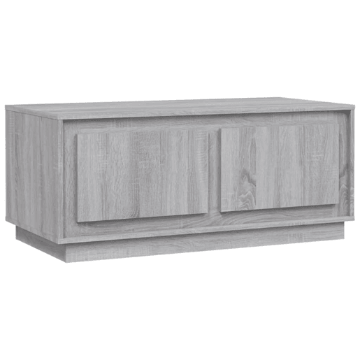 Mesa de Centro, Mesa baixa, 102x50x44 cm derivados madeira cinzento sonoma