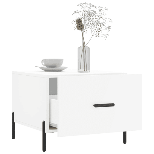 Mesa de Centro, Mesa baixa, 50x50x40 cm derivados de madeira branco