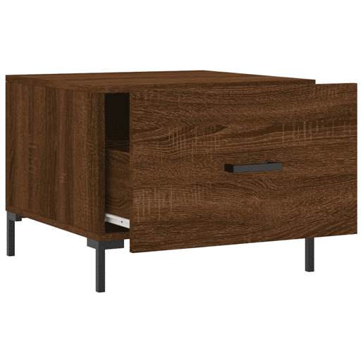 Mesa de Centro, Mesa baixa, 50x50x40 cm derivados madeira carvalho castanho