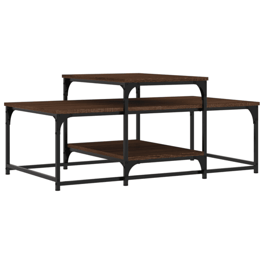 Mesa de Centro, Mesa baixa, 102x60x45 cm derivados madeira carvalho castanho