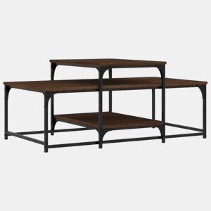 Mesa de Centro, Mesa baixa, 102x60x45 cm derivados madeira carvalho castanho