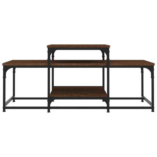 Mesa de Centro, Mesa baixa, 102x60x45 cm derivados madeira carvalho castanho