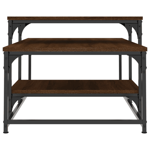 Mesa de Centro, Mesa baixa, 102x60x45 cm derivados madeira carvalho castanho
