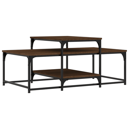 Mesa de Centro, Mesa baixa, 102x60x45 cm derivados madeira carvalho castanho