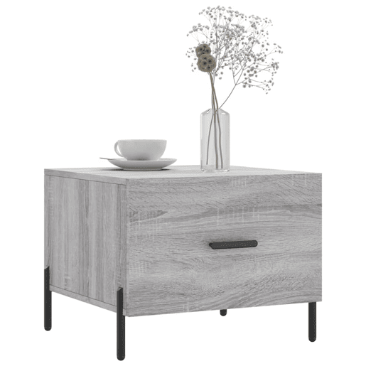Mesa de Centro, Mesa baixa, 50x50x40 cm derivados madeira sonoma cinza
