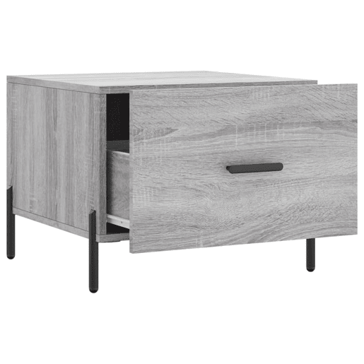Mesa de Centro, Mesa baixa, 50x50x40 cm derivados madeira sonoma cinza