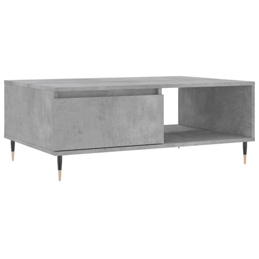 Mesa de Centro, Mesa baixa, 90x60x35 cm derivados madeira cinzento cimento