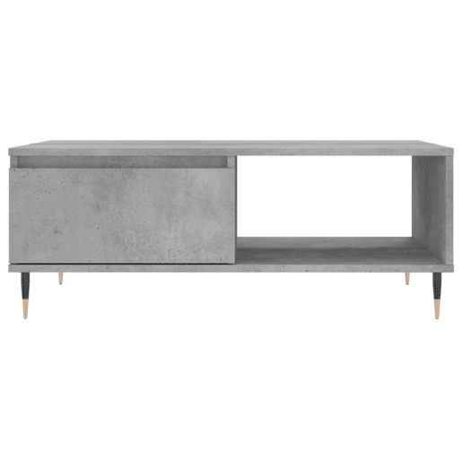 Mesa de Centro, Mesa baixa, 90x60x35 cm derivados madeira cinzento cimento