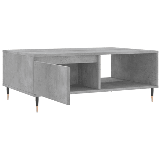 Mesa de Centro, Mesa baixa, 90x60x35 cm derivados madeira cinzento cimento