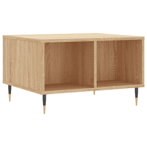 Mesa de Centro, Mesa baixa, 60x50x36,5 cm derivados madeira carvalho sonoma
