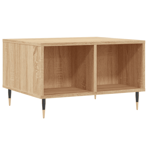 Mesa de Centro, Mesa baixa, 60x50x36,5 cm derivados madeira carvalho sonoma