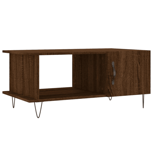 Mesa de Centro, Mesa baixa, 90x50x40 cm derivados de madeira carvalho castanho