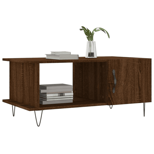 Mesa de Centro, Mesa baixa, 90x50x40 cm derivados de madeira carvalho castanho