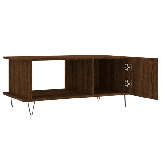Mesa de Centro, Mesa baixa, 90x50x40 cm derivados de madeira carvalho castanho