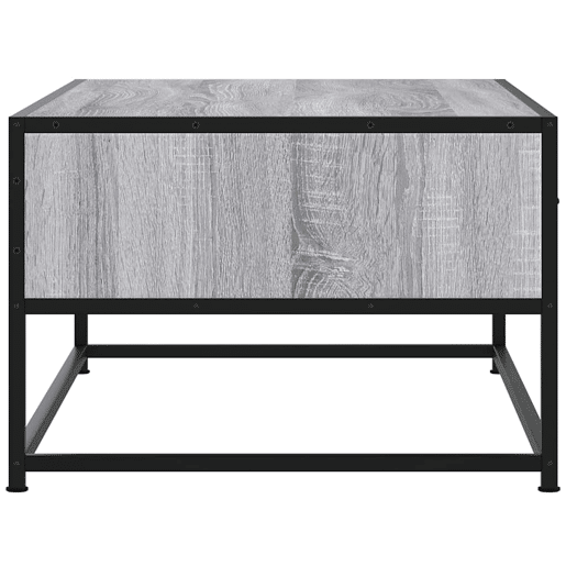 Mesa de Centro, Mesa baixa, 100x50x35cm deriv. madeirametal cinzento sonoma