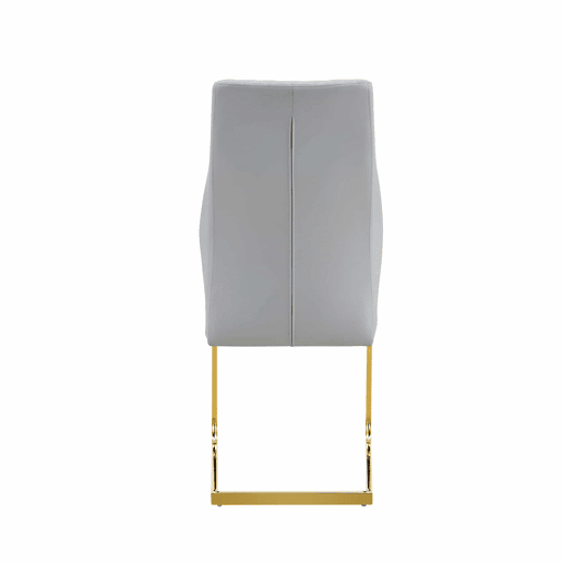 Conjunto de mesa e cadeiras de 60 cm - mesa redonda em MDF com efeito de madeira e base dourada, 2 cadeiras de jantar cinza claro com padrão em losangos e pernas metálicas douradas - dourado, cinza claro, madeira