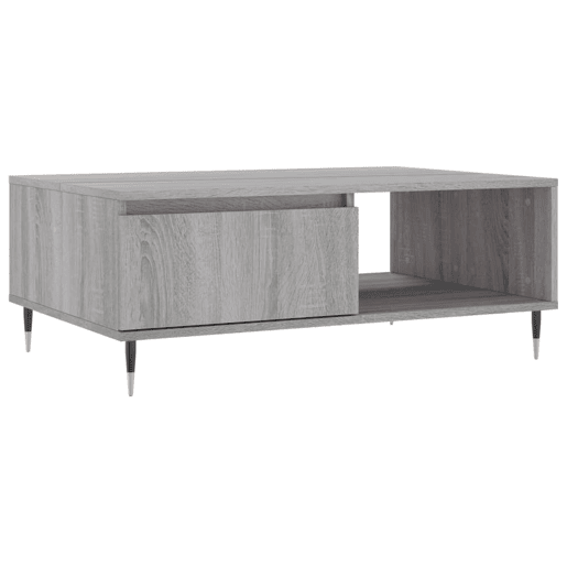 Mesa de Centro, Mesa baixa, 90x60x35 cm derivados de madeira cinzento sonoma