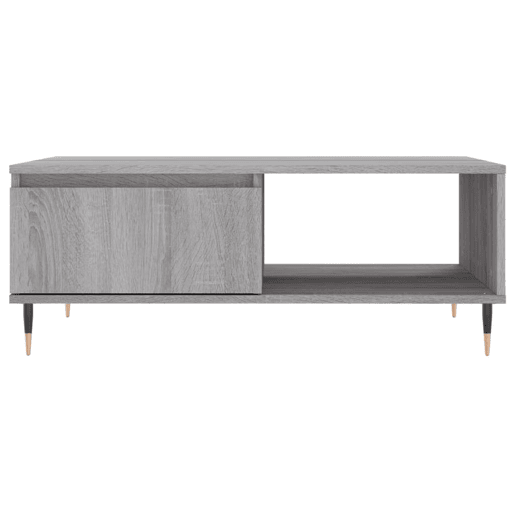 Mesa de Centro, Mesa baixa, 90x60x35 cm derivados de madeira cinzento sonoma