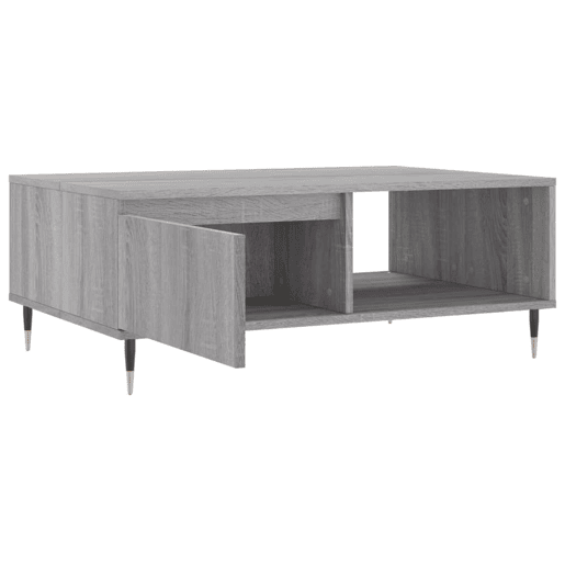 Mesa de Centro, Mesa baixa, 90x60x35 cm derivados de madeira cinzento sonoma