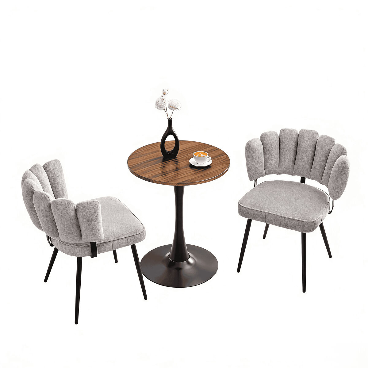 Conjunto de mesas y sillas de comedor 60x60 Gris
