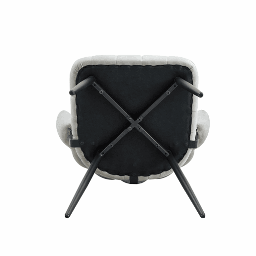 Conjunto de mesa e cadeiras de 60 cm - Mesa redonda em MDF com pernas pretas + 2 cadeiras cinza claro com encosto em forma de pétala e pernas de metal pretas - Cinza claro, nogueira + preto