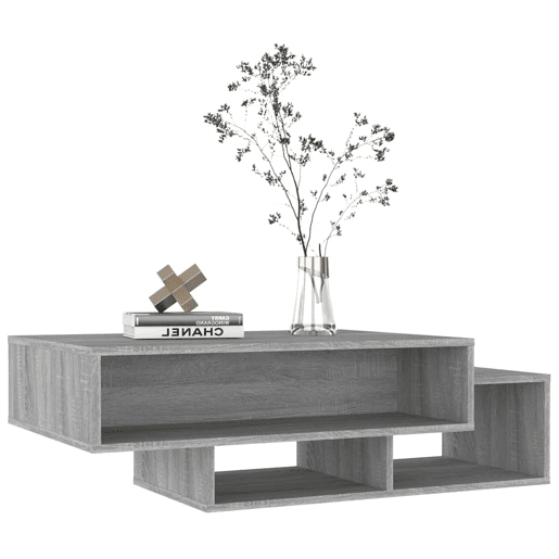 Mesa de Centro, Mesa baixa, 105x55x32cm derivados de madeira cinzento sonoma