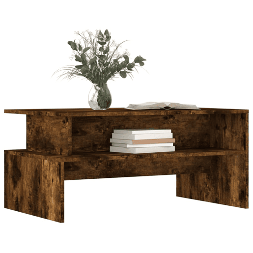 Mesa de Centro, Mesa baixa, 90x55x42,5cm derivados madeira carvalho fumado