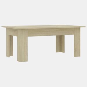 Mesa de Centro, Mesa baixa, 100x60x42cm derivados de madeira carvalho sonoma