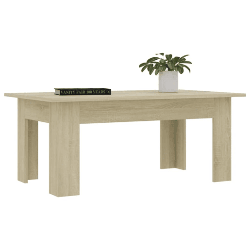 Mesa de Centro, Mesa baixa, 100x60x42cm derivados de madeira carvalho sonoma