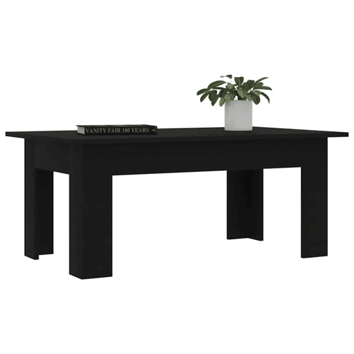 Mesa de Centro, Mesa baixa, 100x60x42 cm derivados de madeira preto